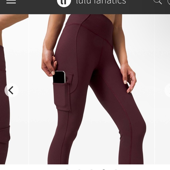 lululemon athletica Trail Trekker High-Rise Tight 25" - Cassis sz 12 - Picture 5 of 12